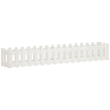 NNEVL Garden Raised Bed with Fence Design White 200x30x30 cm Solid Wood Pine