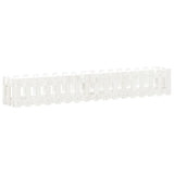 NNEVL Garden Raised Bed with Fence Design White 200x30x30 cm Solid Wood Pine
