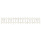 NNEVL Garden Raised Bed with Fence Design White 200x30x30 cm Solid Wood Pine