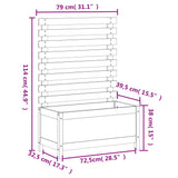 NNEVL Garden Planter with Rack 79x39.5x114 cm Solid Wood Pine
