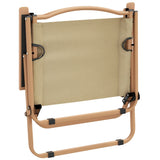 NNEVL Camping Chairs 2 pcs Beige 54x43x59 cm Oxford Fabric