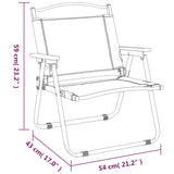 NNEVL Camping Chairs 2 pcs Beige 54x43x59 cm Oxford Fabric