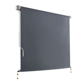 NNEDSZ 2.1m x 2.5m Retractable Roll Down Awning - Grey