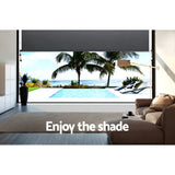 NNEDSZ 2.1m x 2.5m Retractable Roll Down Awning - Grey