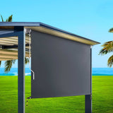 NNEDSZ 2.1m x 2.5m Retractable Roll Down Awning - Grey