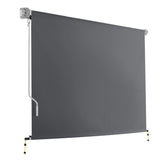NNEDSZ 2.7m x 2.5m Retractable Roll Down Awning - Grey