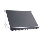 NNEDSZ 2.8X2.1 Retractable Fixed Pivot Arm Window Awning Garden Blinds