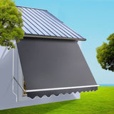 NNEDSZ 2.8X2.1 Retractable Fixed Pivot Arm Window Awning Garden Blinds