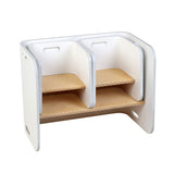 NNEDSZ 3 PC Nordic Kids Table Chair Set White Desk Activity Compact Children