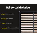 NNEDSZ Mila Bed Frame Storage Drawers Fabric - Charcoal Queen