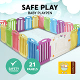 NNEDSZ 21-Panel Plastic Baby Playpen Interactive Kids Toddler