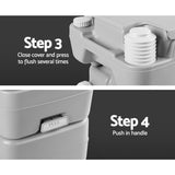 NNEDSZ 20L Portable Outdoor Camping Toilet - Grey