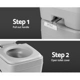 NNEDSZ 20L Portable Toilet Camping Potty Caravan Travel Boating wtih Carry Bag