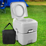 NNEDSZ 20L Portable Outdoor Camping Toilet with Carry Bag- Grey