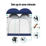 NNEDSZ 20L Outdoor Double Toilet Camping Shower Tent Pop Up Change Room