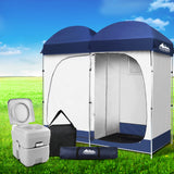 NNEDSZ 20L Outdoor Double Toilet Camping Shower Tent Pop Up Change Room