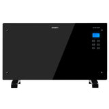 NNEDSZ 2000W Portable Electric Panel Heater - Black Glass