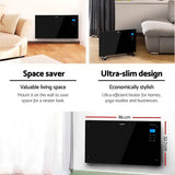 NNEDSZ 2000W Portable Electric Panel Heater - Black Glass