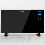 NNEDSZ 2000W Portable Electric Panel Heater - Black Glass