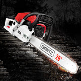 NNEDSZ 62CC Commercial Petrol Chainsaw - Red & White