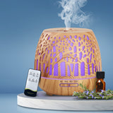 NNEDSZ Aroma Diffuser Aromatherapy Humidifier Essential Oil Ultrasonic Cool Mist Wood Grain Remote Control 400ml