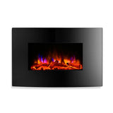 NNEDSZ 2000W Wall Mounted Electric Fireplace Fire Log Wood Heater Realistic Flame
