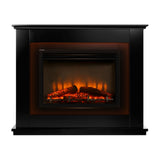 NNEDSZ 2000W Electric Fireplace Mantle Portable Fire Log Wood Heater 3D Flame Effect Black