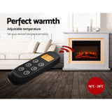NNEDSZ 2000W Electric Fireplace Mantle Portable Fire Log Wood Heater 3D Flame Effect White