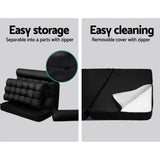 NNEDSZ 2-seater Adjustable Lounge Sofa - Black