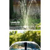 NNEDSZ 1400L/H Submersible Fountain Pump with Solar Panel