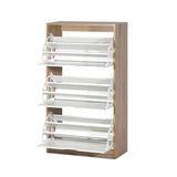 NNEDSZ 36 Pairs Shoe Cabinet Rack Organiser Storage Shelf Wooden