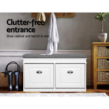 NNEDSZ Shoe Cabinet Bench Shoes Storage Rack Organiser Drawer White Shelf 12 Pairs Box