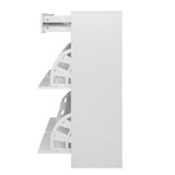 NNEDSZ 36 Pairs Shoe Cabinet Rack Organisers Storage Shelf Drawer Cupboard White