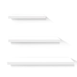 NNEDSZ 3 Piece Floating Wall Shelves - White