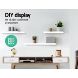NNEDSZ 3 Piece Floating Wall Shelves - White