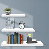 NNEDSZ 3 Piece Floating Wall Shelves - White
