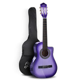 NNEDSZ 34 Inch Guitar Classical Acoustic Cutaway Wooden Ideal Kids Gift Children 1/2 Size Purple