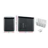 NNEDSZ 2.2L Ice Maker 12KG Portable Ice Makers Cube Tray Bar Home Countertop Black