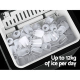 NNEDSZ 2.2L Ice Maker 12KG Portable Ice Makers Cube Tray Bar Home Countertop Black