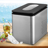 NNEDSZ 2.2L Ice Maker 12KG Portable Ice Makers Cube Tray Bar Home Countertop Silver