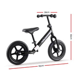NNEDSZ Kids Balance Bike Ride On Toys Push Bicycle Wheels Toddler Baby 12 Bikes Black