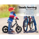 NNEDSZ Kids Balance Bike Ride On Toys Push Bicycle Wheels Toddler Baby 12 Bikes Black