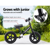 NNEDSZ Kids Balance Bike Ride On Toys Push Bicycle Wheels Toddler Baby 12 Bikes Black