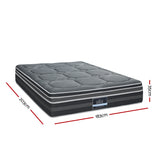 NNEDSZ 35CM KING Mattress Bed 7 Zone Dual Euro Top Pocket Spring Medium Firm