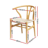 NNEDSZ Wishbone Dining Chairs Ratter Seat Solid Wood Frame Cafe Lounge Chair
