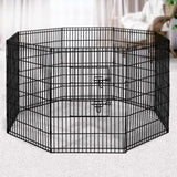 NNEDSZ 36 8 Panel Pet Dog Playpen Puppy Exercise Cage Enclosure Play Pen Fence