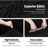 NNEDSZ 2-piece Sofa Cover Elastic Stretch Couch Covers Protector 2 Steater Black