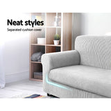 NNEDSZ 2-piece Sofa Cover Elastic Stretch Couch Covers Protector 2 Steater Grey