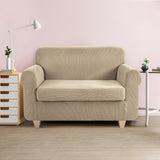 NNEDSZ 2-piece Sofa Cover Elastic Stretch Couch Covers Protector 2 Steater Sand