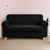 NNEDSZ 2-piece Sofa Cover Elastic Stretch Couch Covers Protector 3 Steater Black